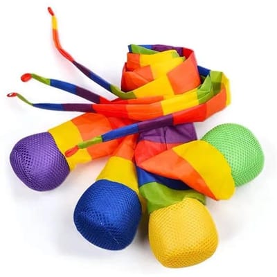 Regenboogstaartbal Milieuvriendelijke stoffen zandzak Meteoorbal Veilige vangststaart Zachte bal Kleuterschool School Sensorische training Kinderspeelgoed
