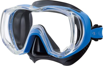 TUSA Freedom Tri-Quest – Panoramische duikbril & snorkelmasker met extra breed zichtveld – CrystalView glas – Zwart/Blauw - M3001QB FB