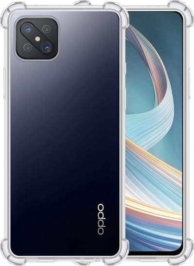 Hoesje - Geschikt voor OPPO Reno4 Z 5G - Sterk & Shockproof - Siliconen Case - Back Cover - Telefoon Hoes Shock Proof - Telefoonhoesjes - Transparant