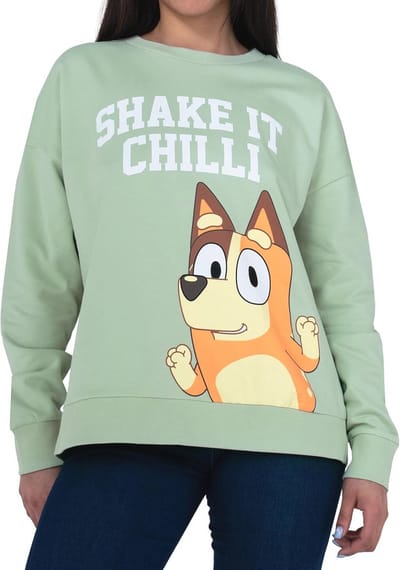 Damestrui Met Chilli Heeler Motief, Katoenen Sweater Voor Vrouwen
