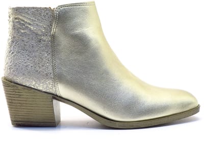 Aqa Shoes Platino ivory kort laarsje A8919 B75B82 Goud