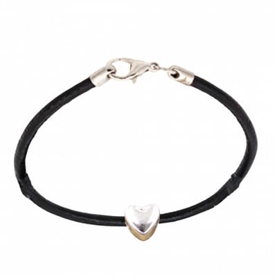 Enkelkoord-Zwart-Hart- extra lang- Charme Bijoux