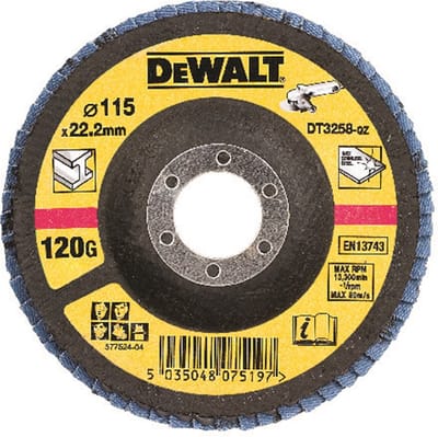 DeWALT DT3258 Lamellenschijf gebogen 115mm K120