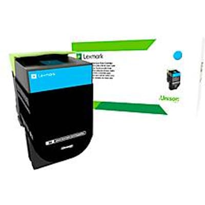 Lexmark 80C2HC0 nr. 802HC toner cartridge cyaan hoge capaciteit (origineel)