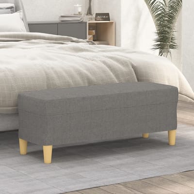vidaXL - Bankje - 100x35x41 - cm - stof - donkergrijs