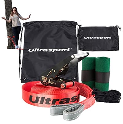 Slackline Set 15m-25m met Ratel en Boombescherming - Ideaal voor Beginners en Kinderen