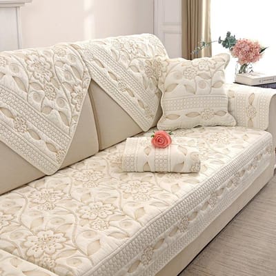 Dubbelzijdige Sofa Hoezen Wit Bankovertrek Kussensloop Puur Katoen Gewassen Slip Zitkussen Handdoek Katoenen Banken voor Woonkamer 70x180cm 1pcs