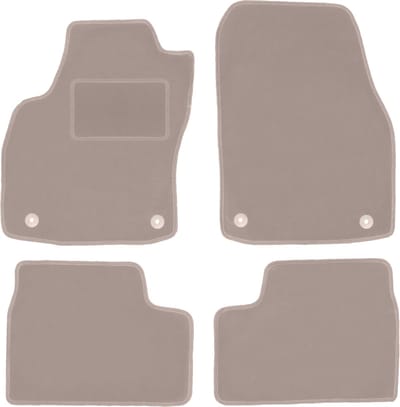 Beige veloursmatten voor: Opel Astra H sedan, hatchback, stationwagen, TwinTop, cabrio, coupé (2003-2010)