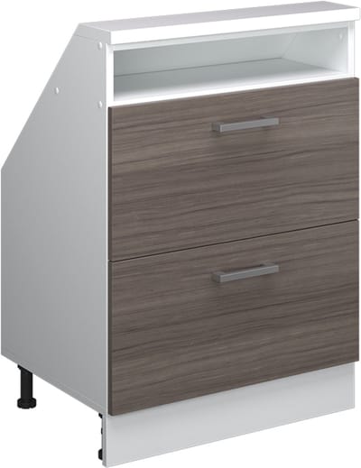 Vicco Rion Kast voor schuine wand – met 2 laden Edel grijs/wit