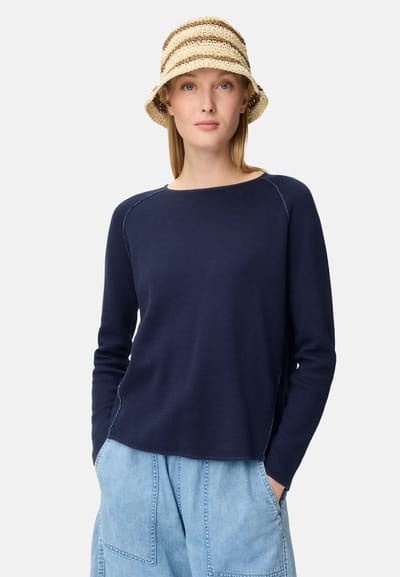 camel active Trui met ronde hals - Maat womenswear-XXS - Donkerblauw