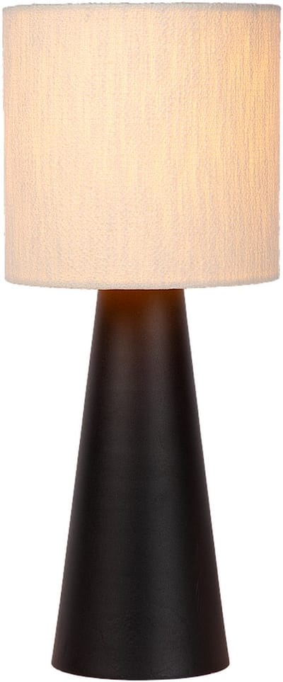 Atmooz - Bimisi - Tafellamp - Zwart en Wit - Metaal en Katoen - 50 x 21 cm - E27 - W60 - Eetkamer - Woonkamer