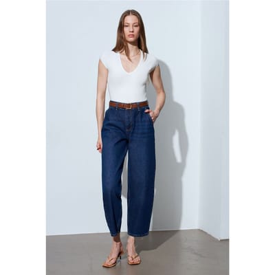 Slim Fit Crop Jersey Top