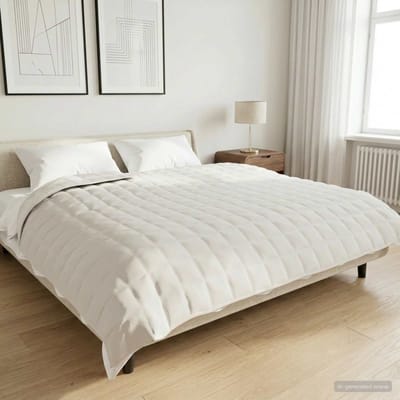 vidaXL - Verzwaringsdeken - Wit - 200 - x - 200 - cm - 9 - kg - 100% - Katoen - 205T