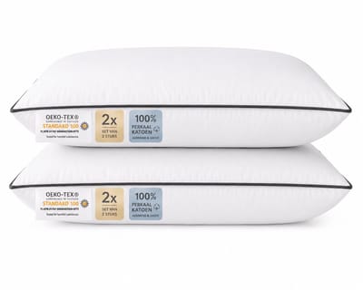 Princess Line Premium Classic Hoofdkussen - 60x70 cm - Hotelkwaliteit Perkal Katoen - Verstelbaar & Navulbaar - Anti-allergisch - Wit - Set van 2