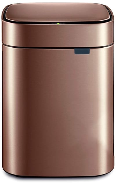 Keuken Prullenbak - Afvalbak RVS - Hygiënisch Afval - Automatische Inductie - 8 Liter Capaciteit - Bruin