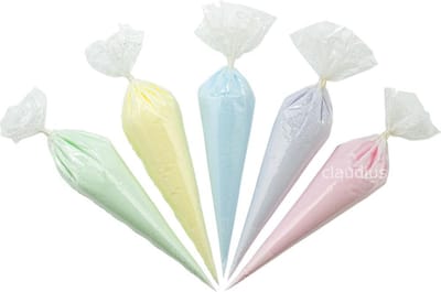 Scrubzout Rainbow Pastel - 500 gram in puntzak transparant - zen moment, eucalyptus, opium, lavendel en rozen - Hydraterende Lichaamsscrub