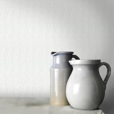 Sencys Overschilderbaar Vliesbehang Linnen - Wit - 10,05 M X 52 Cm
