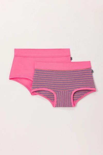 Woody duopack boxershort meisjes - roze - 242-10-SHD-Z/066 - maat 92