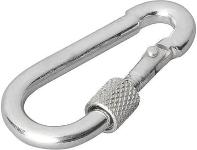 ProPlus Karabijnhaak met schroefsluiting - metaal - 5 x 50 mm - chroom