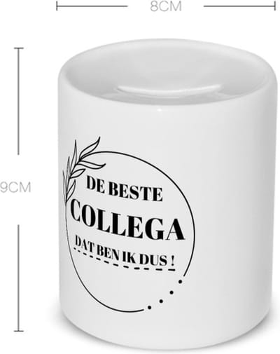 Akyol - de beste collega dat ben ik dus Spaarpot - Collega - beste collega - liefste collega - afscheids cadeau - verjaardag - cadeau - kado - bedankje - 350 ML inhoud