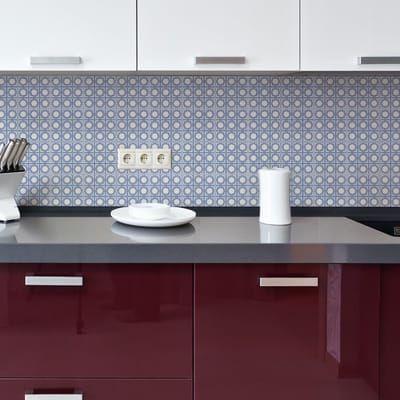 Zelfklevende tegelmuurstickers voor keuken en badkamer - 24 Oosterse Amarna tegelstickers - 24 stickers 15x15cm