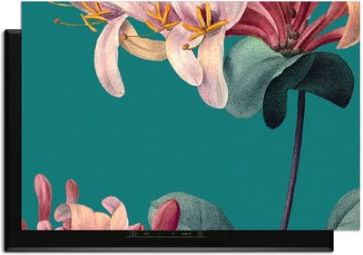 KitchenArt - Botanical Elegance – Inductie Beschermer - 90x50 cm - Kookplaat Beschermer - Luxe Afdekplaat Inductieplaat - Anti-slip & Oprolbaar - Beschermmat Inductiekookplaat