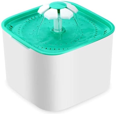 Drinkfontein Kat & Hond – Automatische Waterfontein – Ultra Stil & BPA-vrij - Water drinkbak - Huisdieren Waterdispenser met Filter – Drinkbak Konijnen/Huisdieren - Groen