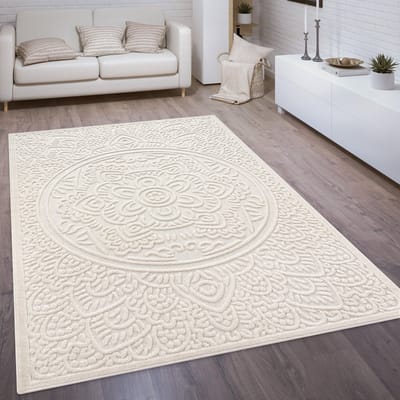 Paco Home Vloerkleed Voor Binnen En Buiten Balkon Terras Scandinavisch Boho Eenkleurig 160x220 cm