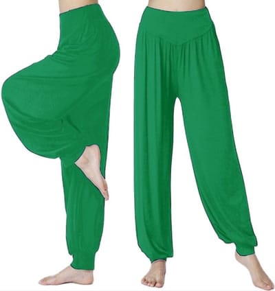 *** Comfortabele Harembroek - Harem palts - Yogabroek - Losse broek - Chillbroek - Harem - Groen - XXL - Chillpants - Yoga - van Heble® ***