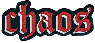 Embroidered badge 4 inch - chaos patch - voor op kleding - snel en eenvoudig aan te brengen - ShopVlot