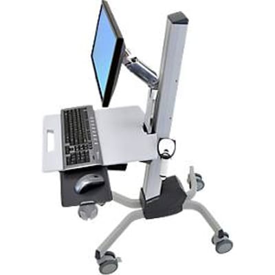 Ergotron Neo-Flex 24-206-214 monitorkar, met zwenkarm, tot 5,5 kg, tot 27", in hoogte verstelbaar, kantelen & zwenken, VESA, grijs