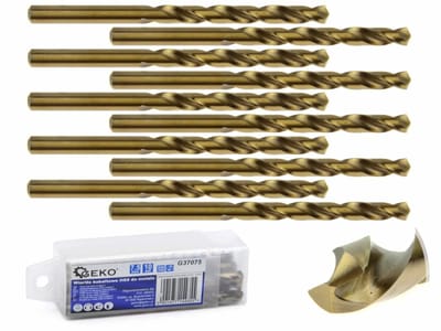 GEKO Metaalboor - HSS M35 - 5% kobalt - 7,5 mm - Hoge thermische weerstand - 10 stuks