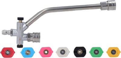 Schuimkanon Dubbele Connector - Hogedrukreiniger Accessoire - Efficiënt Autowassen - Twee Nozzles Tegelijk - 29L x 8W x 4H cm