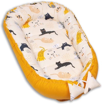 Dubbellaags Babynestje - Verstelbaar Knuffelnest voor Baby's tot 8 Maanden - Veilig en Comfortabel Cocon Bedje voor Thuis en Onderweg