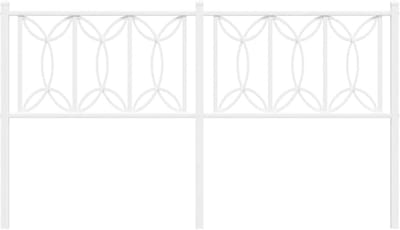 Hoofdbord Metaal - Bed Rugleuning - Slaapkamer Decoratie - Stabiel Duurzaam Frame - 150 cm - Wit