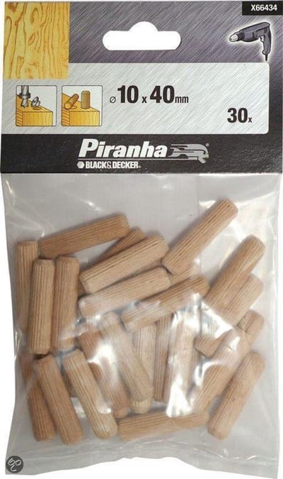 Piranha Deuvels, 40 mm lengte 10mm 30x X66434