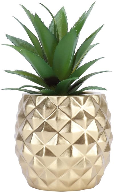Dailygoods- Kunstplanten Harsfruitmodel - Nepplanten - Decoratie voor Thuis - Bureau Ornament - Goud - 17x10cm - Nepplant