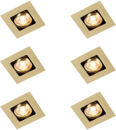 QAZQA 97593 - Inbouwspot - 6 stuks - L 100 mm - - Woonkamer | Slaapkamer | Keuken