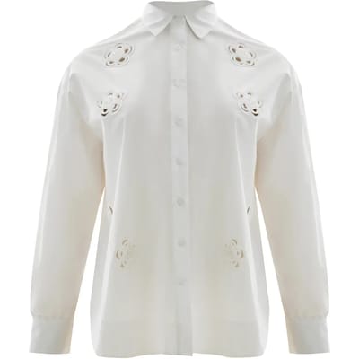 Dames bloes met lange mouwen versierd met borduursels Mat Fashion