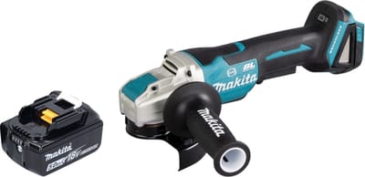 Makita DGA 520 T1X1 accu haakse slijper 18 V 125 mm X-LOCK Brushless + 1x oplaadbare accu 5.0 Ah - zonder lader