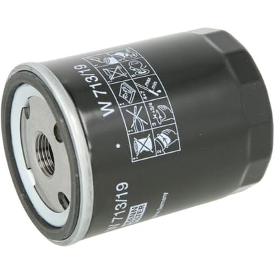 MANN-FILTER Oliefilter W 713/19 voor Ford Escort VI VII Mondeo I Orion Fiesta Courier | Mazda | Case CX | Caterpillar | OEM 1039020 | 1039021 | 1220880 | 6607325 | 1E20-14-302B