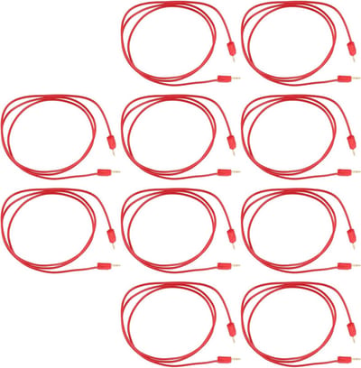 Bananenstekker Testkabels - Meetkabels Multimeter - Elektrisch Testen - Messing en PVC Constructie - 2 Mm - Rood
