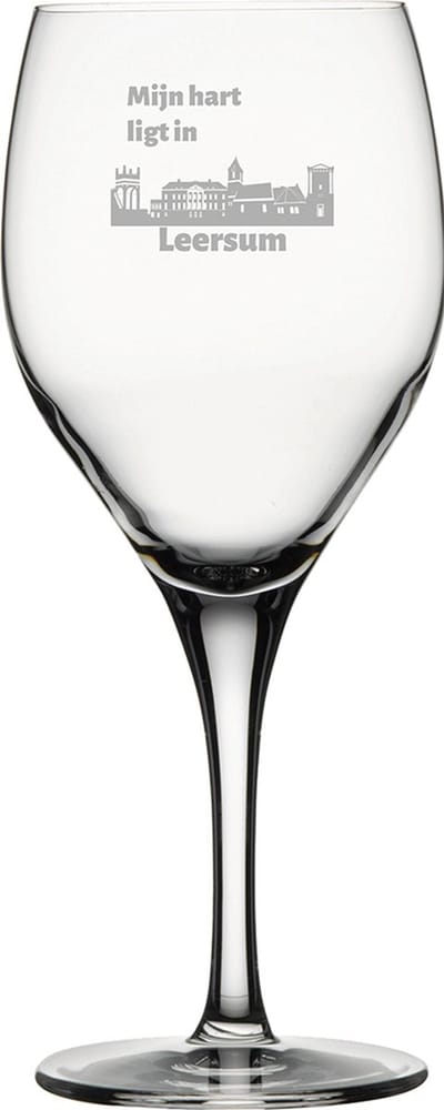 Gegraveerde witte wijnglas 34cl Leersum