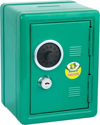 Groene Spaarpot met Sleutel en Cijferslot voor Munten en Schatjes