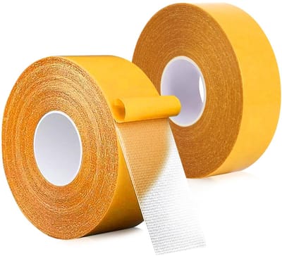 Allecto - Dubbelzijdig Plakband - Sterke Kleefkracht - Geel - Veelzijdig Gebruik - Doe-Het-Zelfprojecten - Nail Art Stickers - 2 Stuks