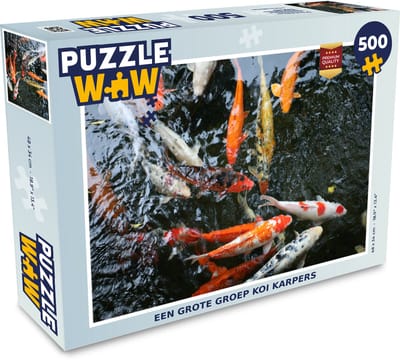 Puzzel Een grote groep koi karpers - Legpuzzel - Puzzel 500 stukjes