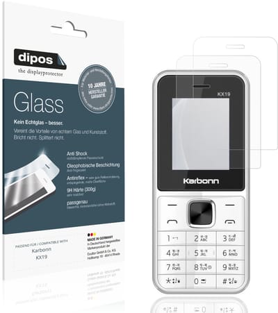 dipos – 2x Matte Pantserfolie geschikt voor Karbonn KX19 | 9H Screenprotector
