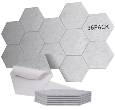 Zelfklevende Zeshoekige Akoestische Panelen - Geluidsisolatie voor Wand en Deur - Ideaal voor een Stille Ruimte