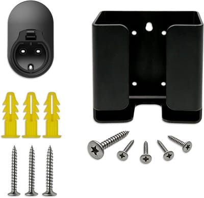 Wandhouder Laadkabel - Kabelhouder EV - Orde Creëren - Complete Montageset - 30 x 20 x 12 cm - Zwart
