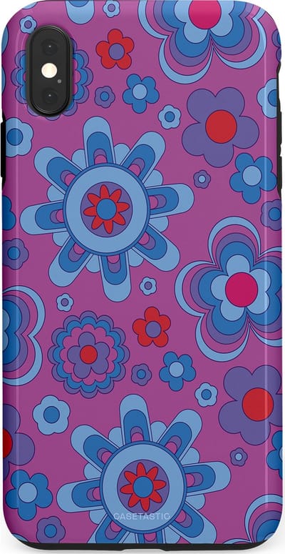 Casetastic Hoesje Geschikt voor Apple iPhone Xs Max - Stijlvolle Beschermende Duo-layer Case - Retro relax
